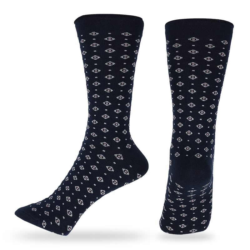 Calcetines de vestir con ribete holgados enrollables para mujer con diseños pequeños y rayas finas