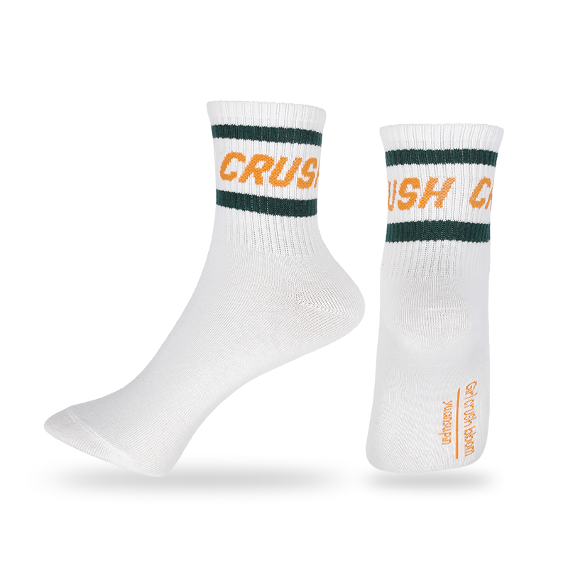 Calcetines unisex clásicos de rayas con diseño de letras
