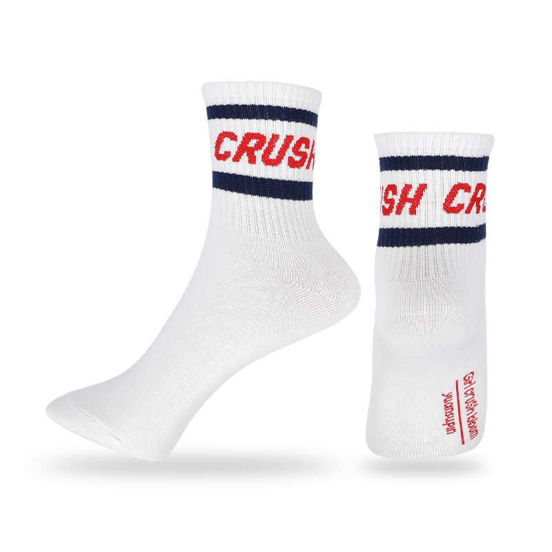 Calcetines unisex clásicos de rayas con diseño de letras