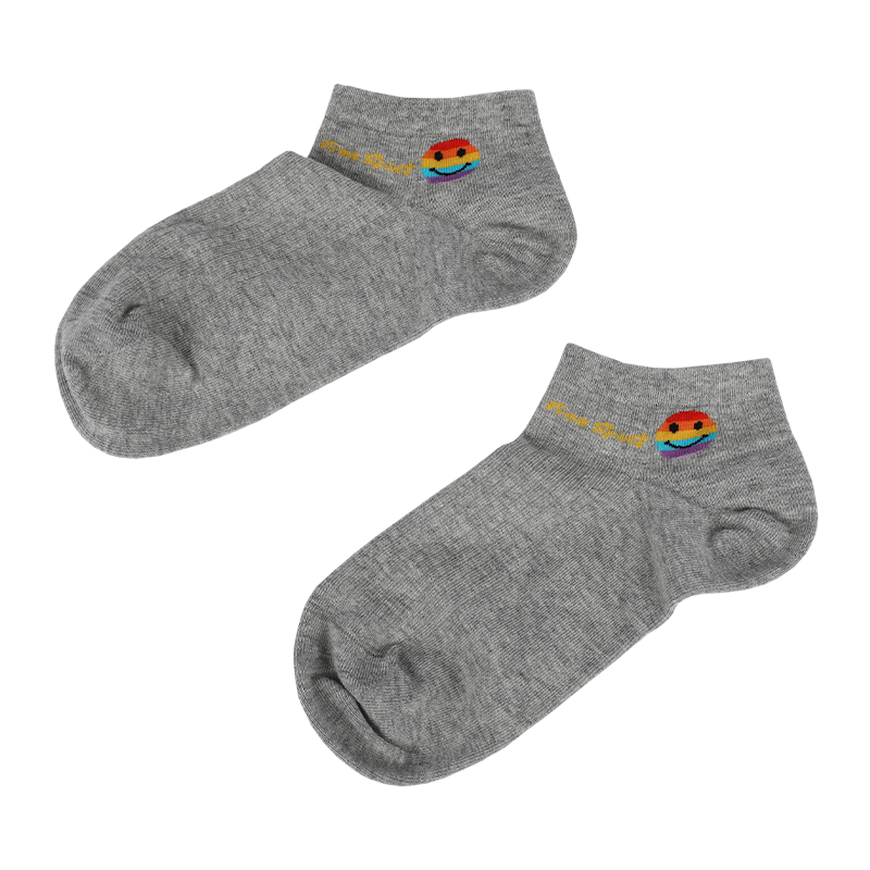 Calcetines deportivos con diseño de cara de emoji sonriente para damas al por mayor o personalizadas