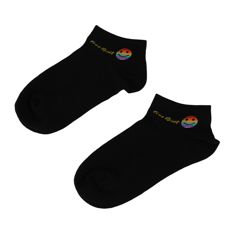 Calcetines deportivos con diseño de cara de emoji sonriente para damas al por mayor o personalizadas