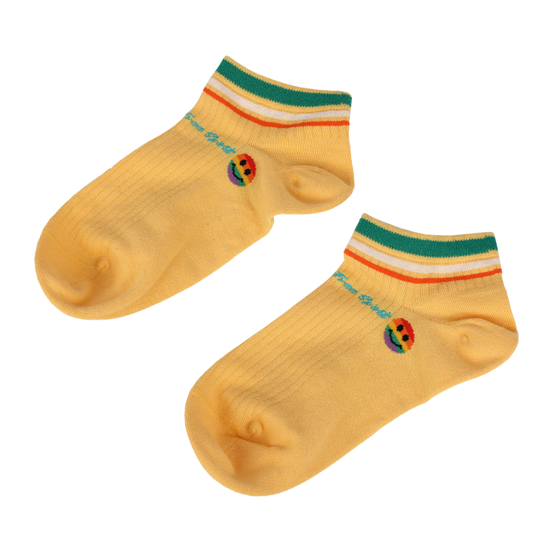 Calcetines deportivos con diseño de cara de emoji sonriente para damas al por mayor o personalizadas