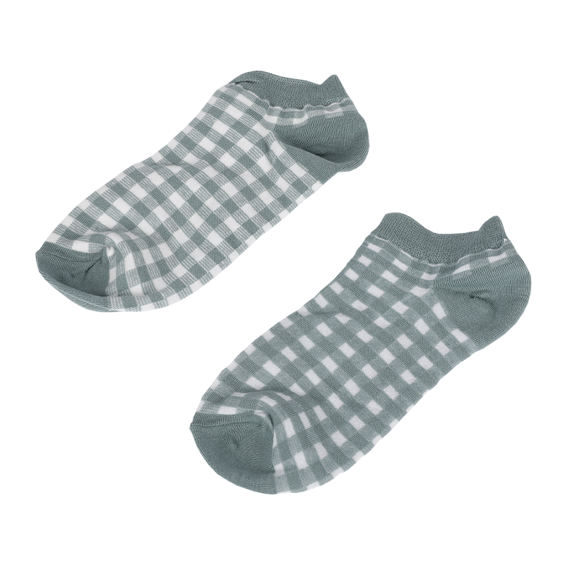 Calcetines de corte bajo a cuadros con rayas clásicas para damas al por mayor o personalizadas