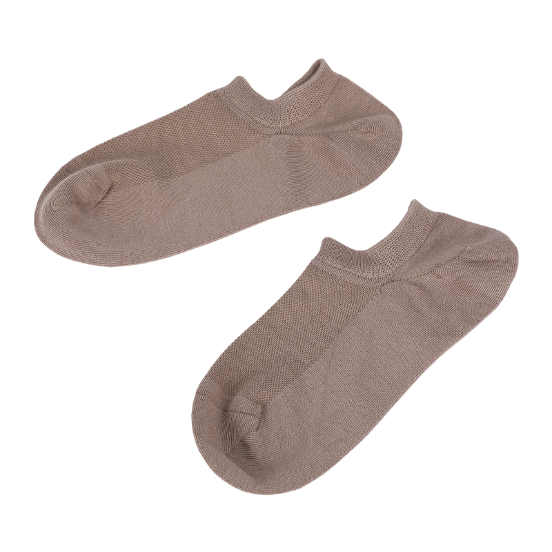 Calcetines invisibles clásicos de malla transpirable con empeine y talón cosido en U para mujer
