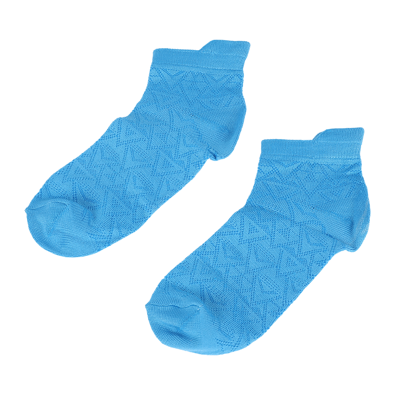 Calcetines deportivos de corte bajo con estampado de rombos de nailon de microfibra supersuave para mujer