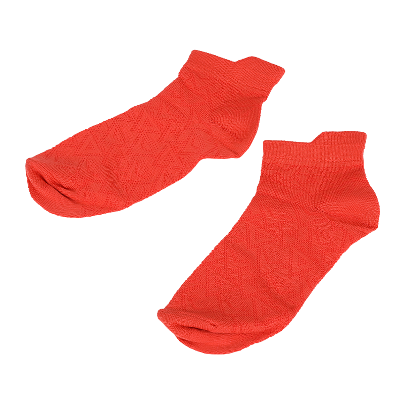 Calcetines deportivos de corte bajo con estampado de rombos de nailon de microfibra supersuave para mujer