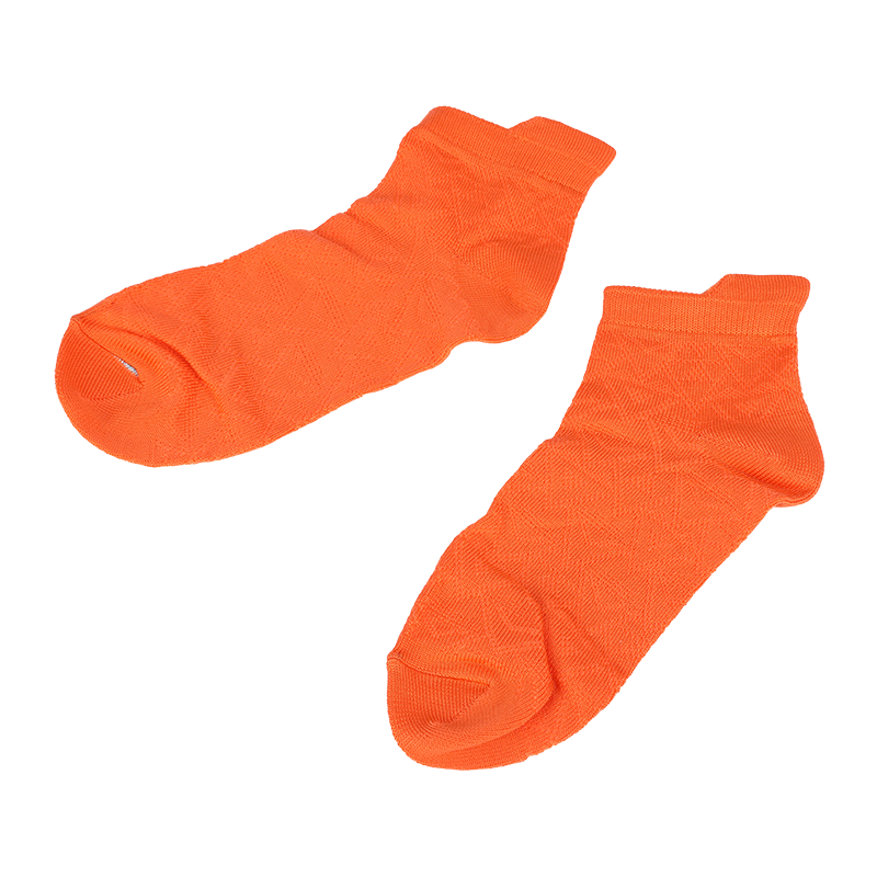 Calcetines deportivos de corte bajo con estampado de rombos de nailon de microfibra supersuave para mujer