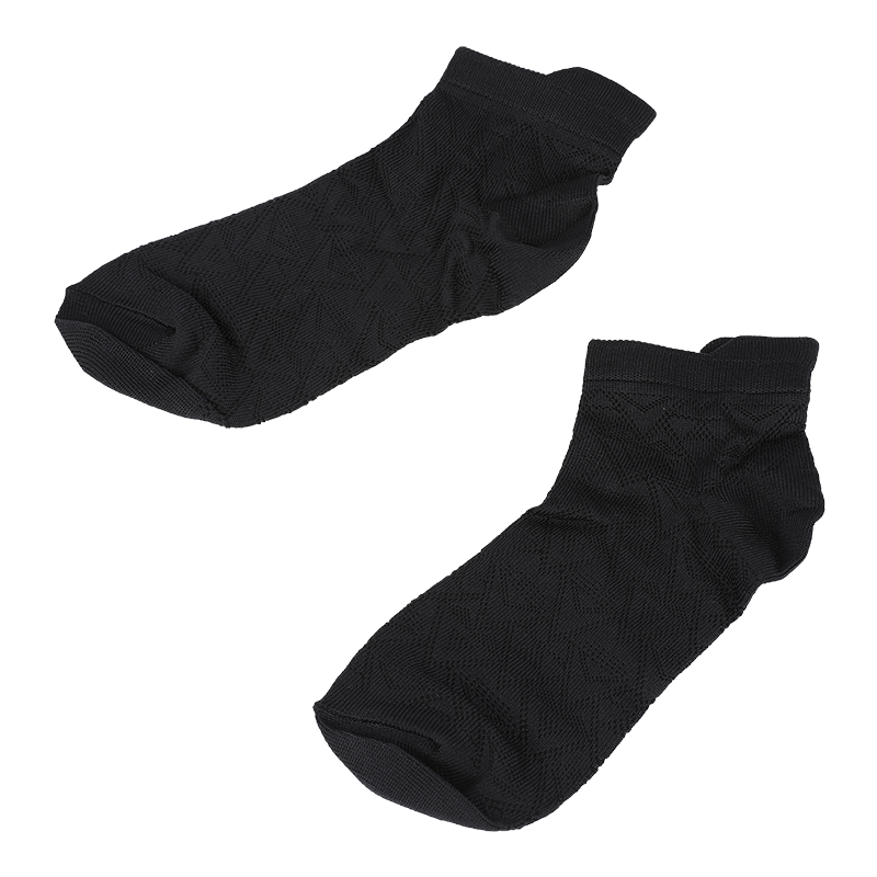 Calcetines deportivos de corte bajo con estampado de rombos de nailon de microfibra supersuave para mujer