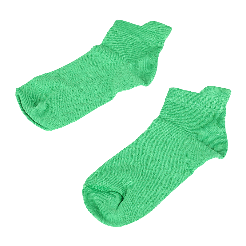 Calcetines deportivos de corte bajo con estampado de rombos de nailon de microfibra supersuave para mujer