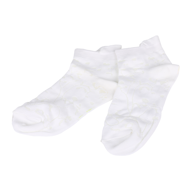 Calcetines tobilleros deportivos de corte bajo con estampado floral de nailon de microfibra supersuave para mujer