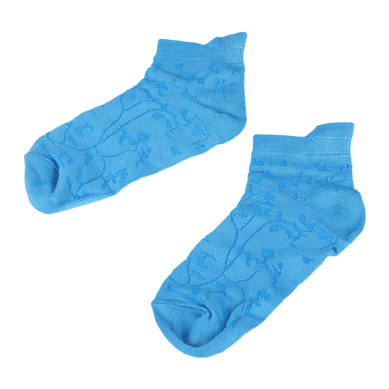 Calcetines tobilleros deportivos de corte bajo con estampado floral de nailon de microfibra supersuave para mujer
