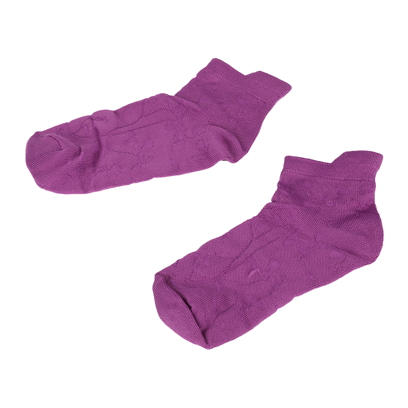 Calcetines tobilleros deportivos de corte bajo con estampado floral de nailon de microfibra supersuave para mujer