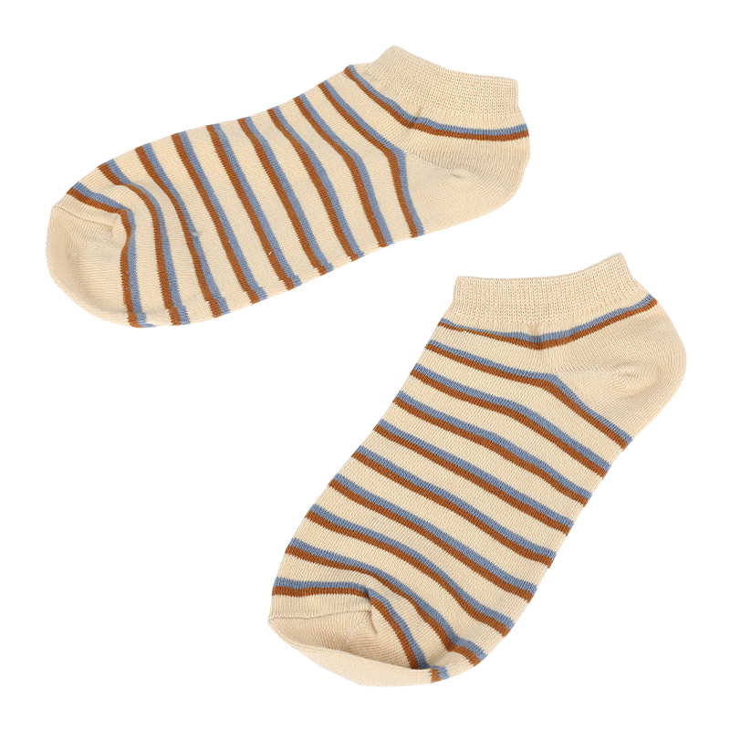 Los hombres clásicos a rayas a cuadros tobillo suave dedo del pie zapatillas de deporte calcetines forro calcetines deportivos hechos de hilo degradable 100% fresco de la naturaleza respetuoso con el medio ambiente