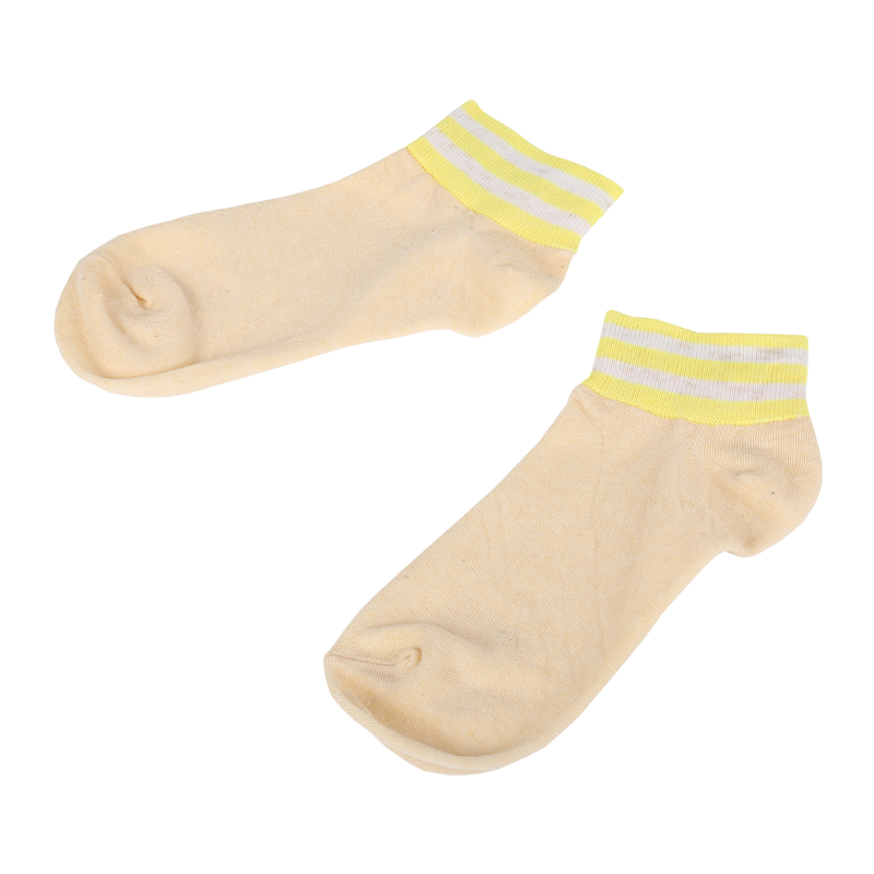 Calcetines de precio bajo de tobillo clásico para hombre con logotipo personalizado de diseño libre con ribete a rayas, calcetería