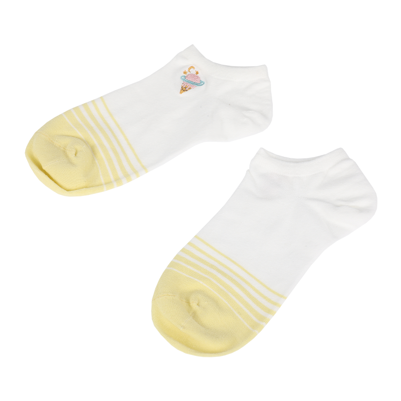 Calcetines deportivos de corte bajo clásicos para mujer personalizados al por mayor con calcetería bordada