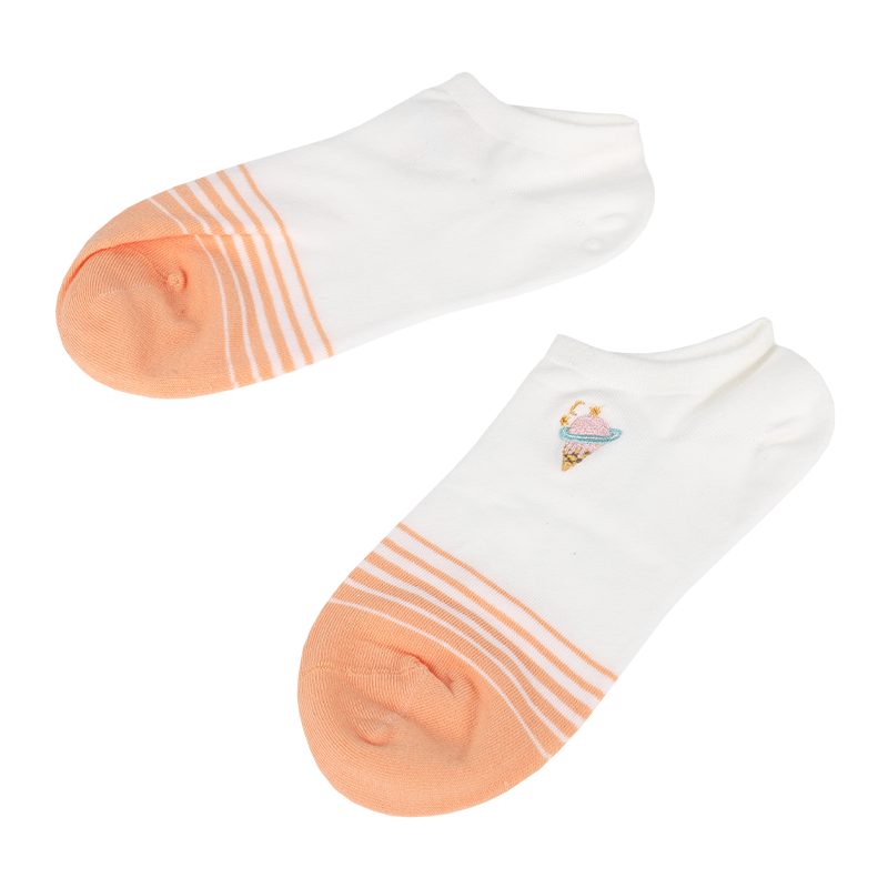 Calcetines deportivos de corte bajo clásicos para mujer personalizados al por mayor con calcetería bordada