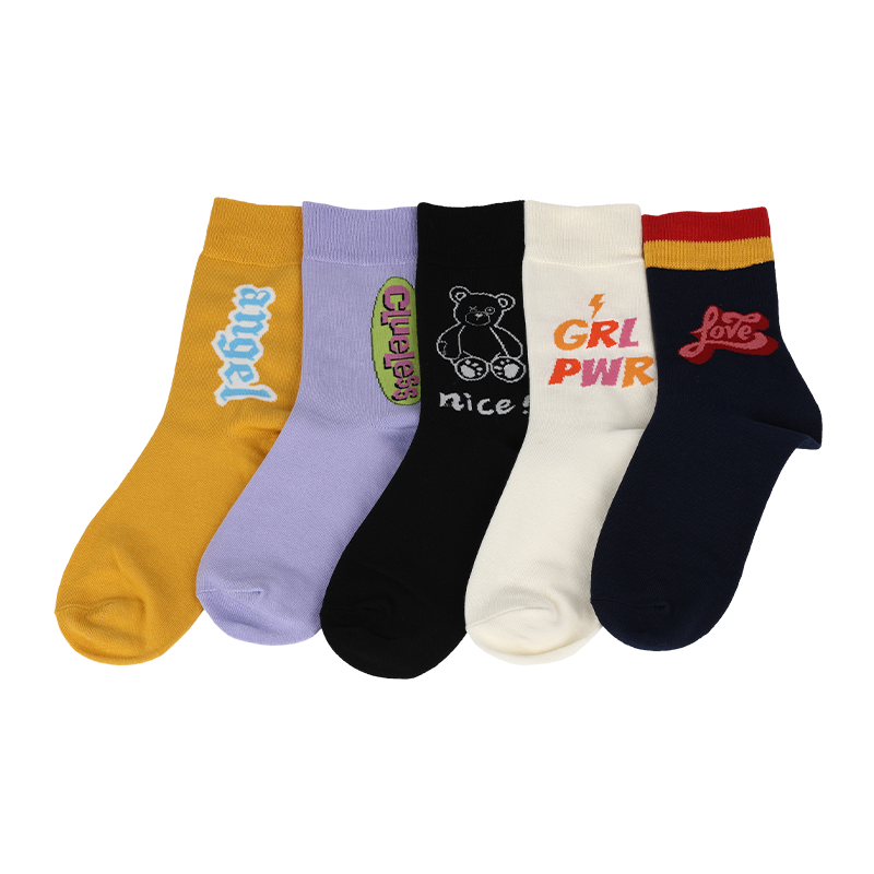 Colores y diseños personalizados para hombres calcetines clásicos con letras