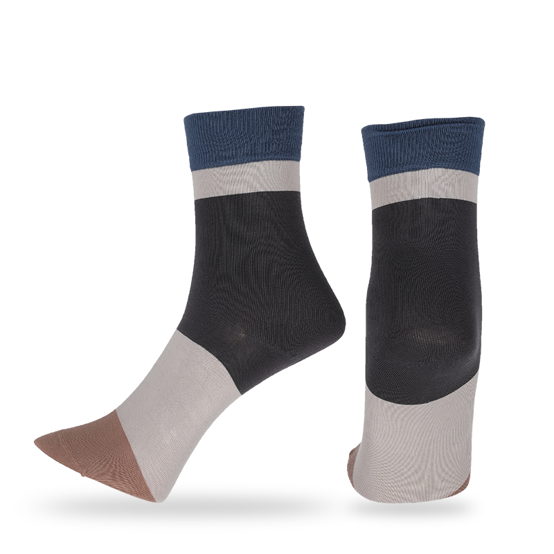 Calcetines casuales, de vestir o de calle personalizados hechos de algodón peinado OEKO-Tex de alta calidad, hilos de algodón anti-pilling naturales para hombres, calcetines de vestir clásicos de rayas anchas, calcetines para caminar todos los días