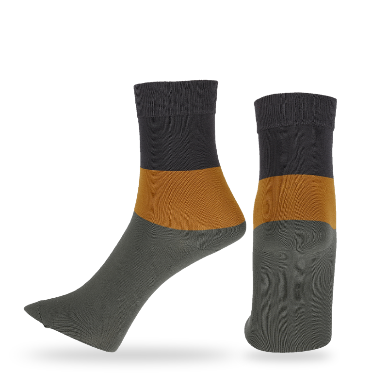 Calcetines casuales, de vestir o de calle personalizados hechos de algodón peinado OEKO-Tex de alta calidad, hilos de algodón anti-pilling naturales para hombres, calcetines de vestir clásicos de rayas anchas, calcetines para caminar todos los días