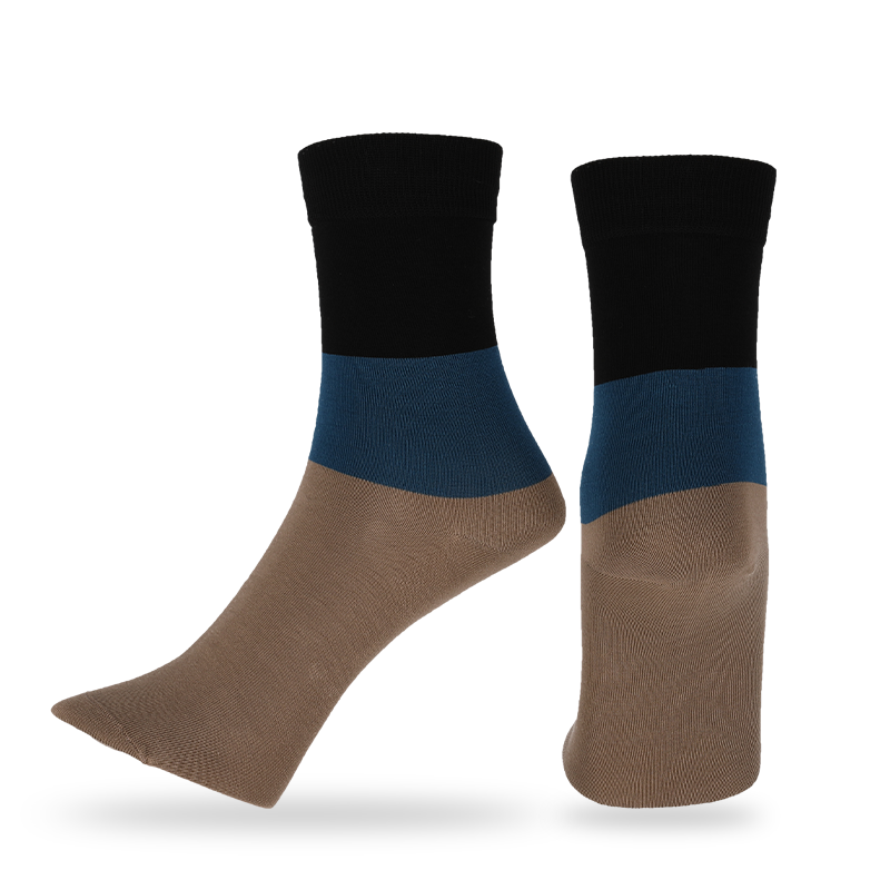 Calcetines casuales, de vestir o de calle personalizados hechos de algodón peinado OEKO-Tex de alta calidad, hilos de algodón anti-pilling naturales para hombres, calcetines de vestir clásicos de rayas anchas, calcetines para caminar todos los días