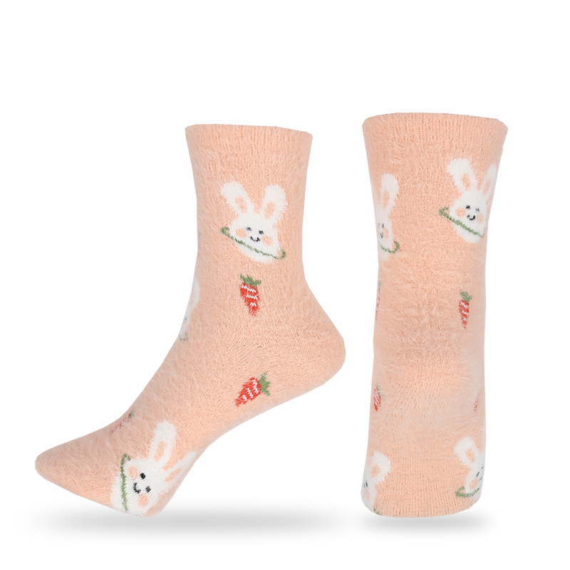 Calcetines cálidos térmicos con patrón de diseño de invierno de marta artificial al por mayor o personalizados