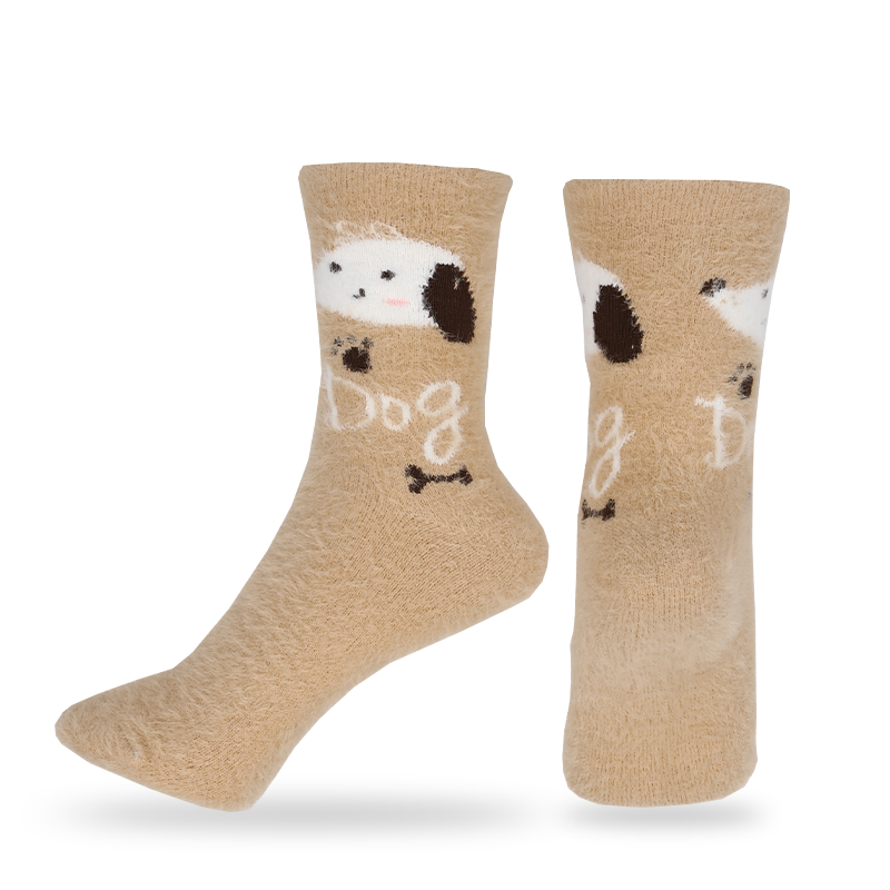 Calcetines cálidos térmicos con patrón de diseño de invierno de marta artificial al por mayor o personalizados