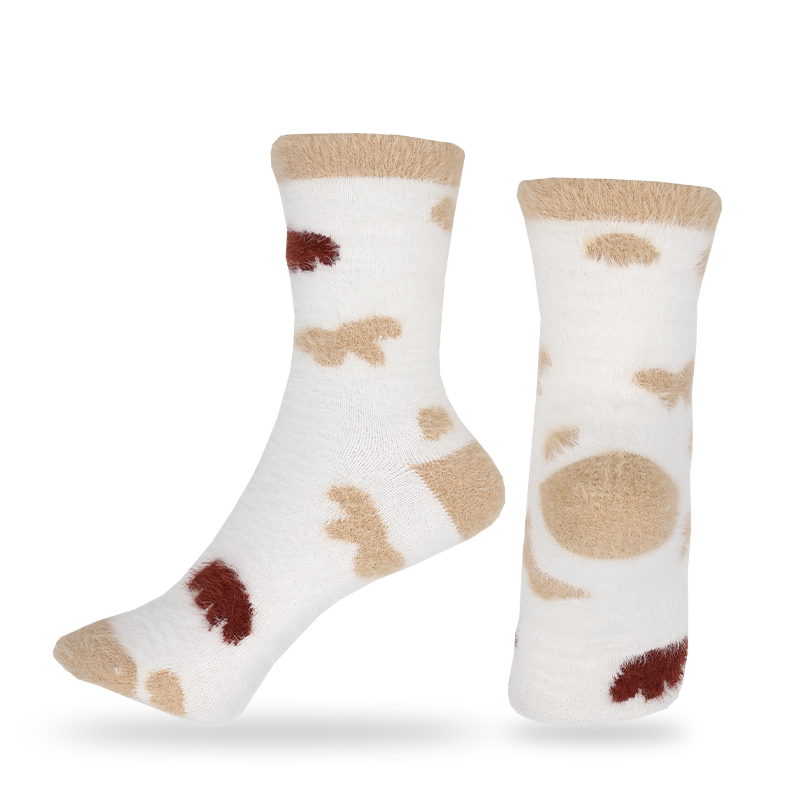 Calcetines cálidos térmicos con patrón de diseño de invierno de marta artificial al por mayor o personalizados