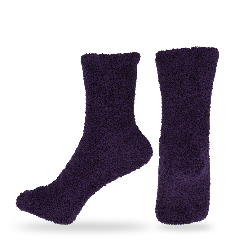 Hilo de plumas supersuave personalizado, calcetines térmicos de invierno de bajo calibre para interiores, borrosos y cálidos