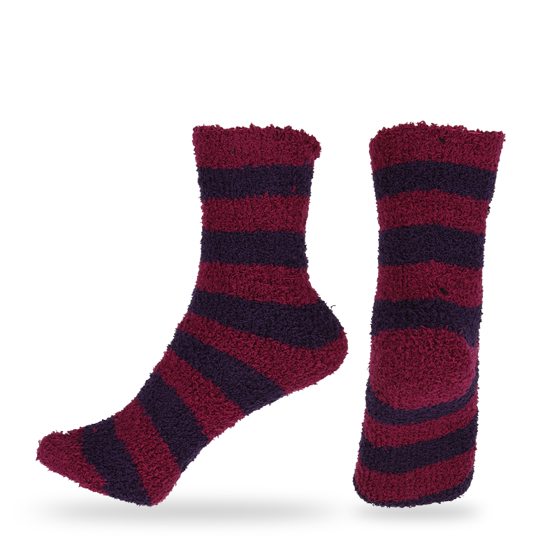 Hilo de plumas supersuave personalizado, calcetines térmicos de invierno de bajo calibre para interiores, borrosos y cálidos