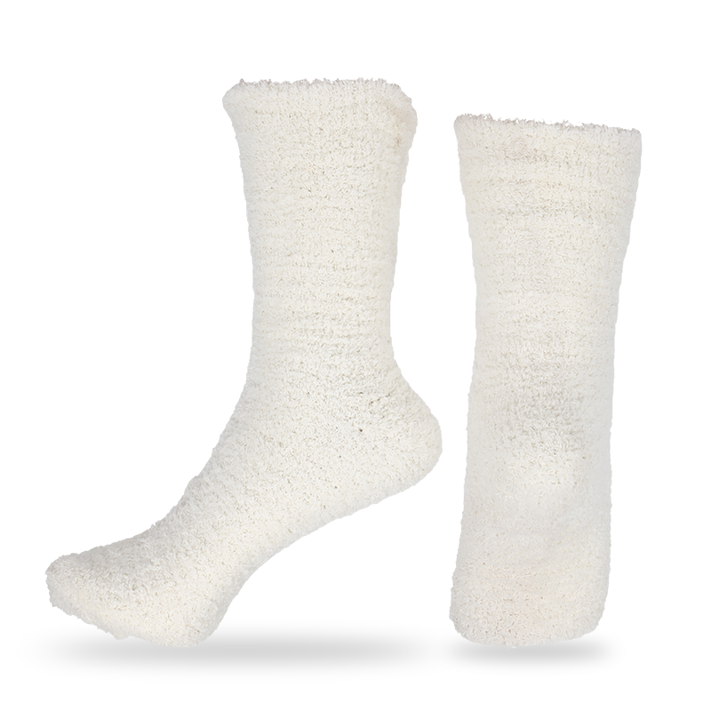 Hilo de plumas supersuave personalizado, calcetines térmicos de invierno de bajo calibre para interiores, borrosos y cálidos