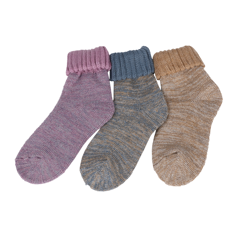 Calcetines gruesos y cálidos térmicos de invierno con alimentador libre de cojín completo de calibre bajo de lana con puños personalizados o al por mayor