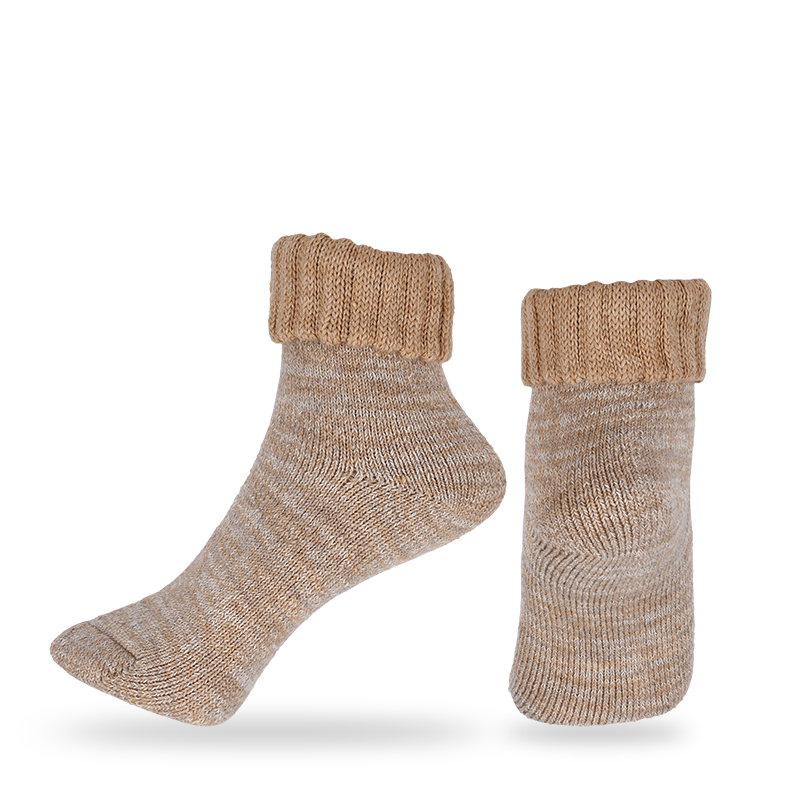Calcetines gruesos y cálidos térmicos de invierno con alimentador libre de cojín completo de calibre bajo de lana con puños personalizados o al por mayor