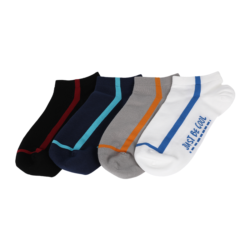 Calcetines deportivos de corte bajo con rayas verticales para hombre al por mayor o personalizados