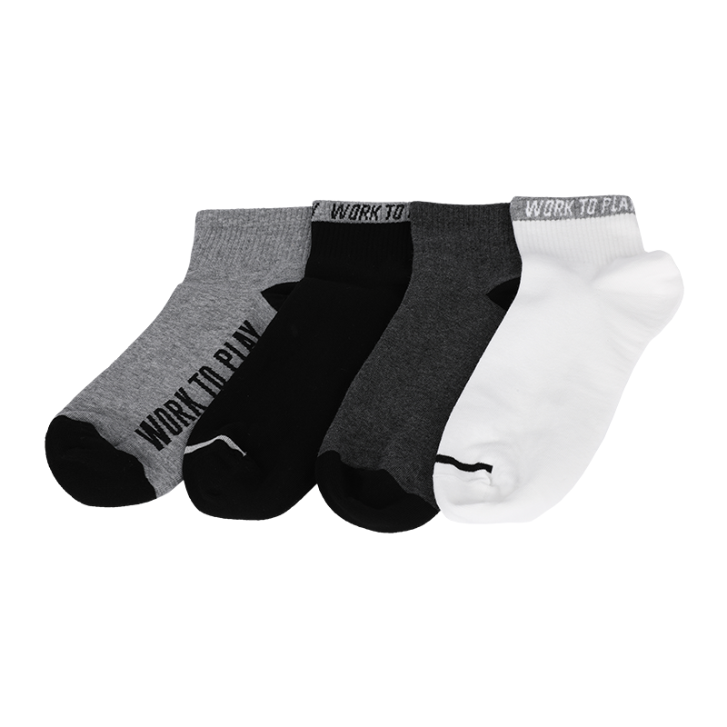 Calcetines deportivos clásicos básicos para hombre con refuerzo en el talón y la puntera y tecnología de sujeción.
