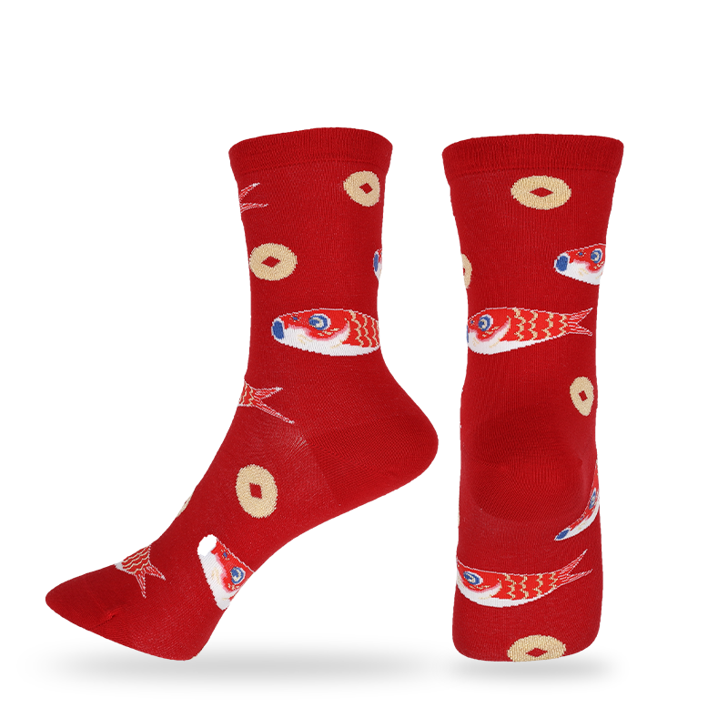 Calcetines de estilo chino para damas al por mayor o personalizados con caracteres y patrones chinos