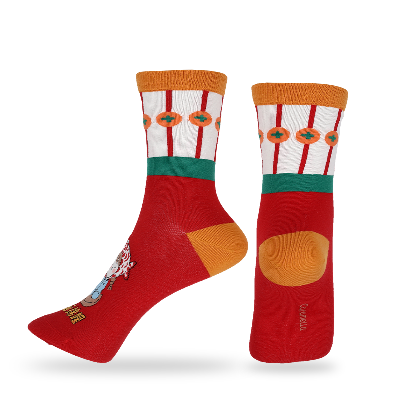 Calcetines de estilo chino para damas al por mayor o personalizados con caracteres y patrones chinos