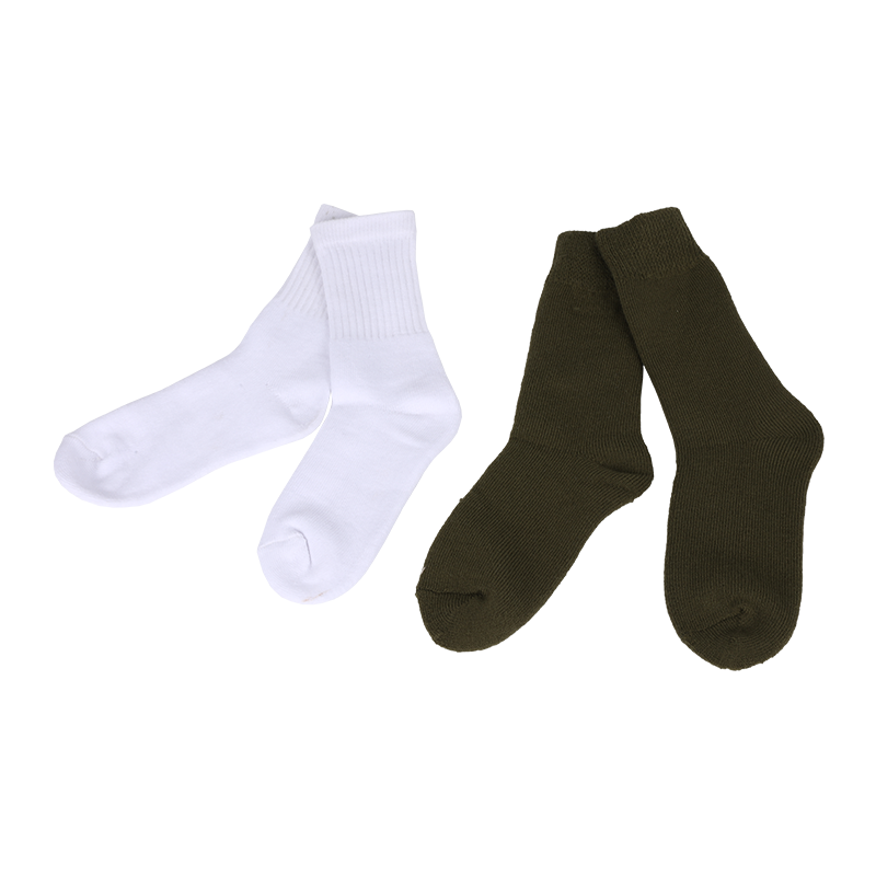 Cojín básico de rizo de color liso para mediados de otoño e invierno, calcetines escolares térmicos cálidos