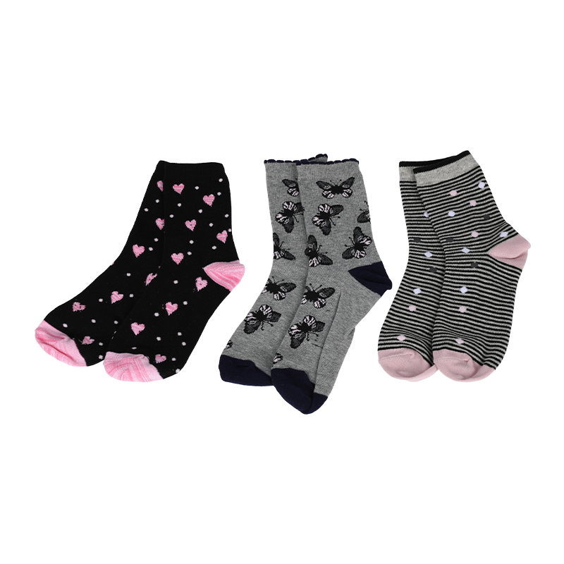 El fabricante personaliza los patrones, el logotipo, los tamaños, los colores, etc. Calcetines de equipo estampados novedosos para niños con estilo personalizados para niñas