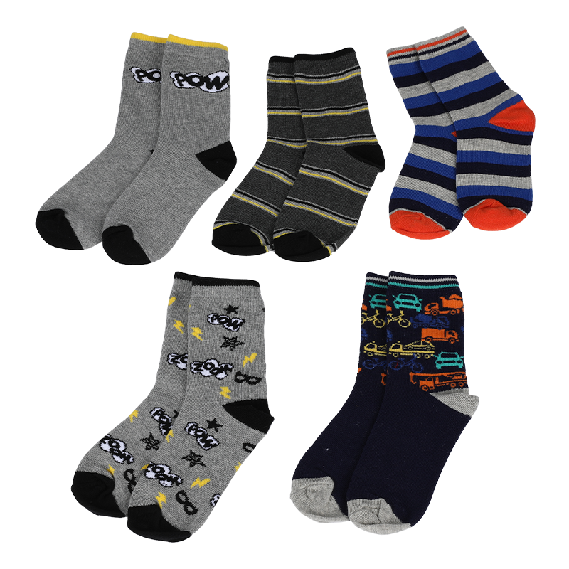 El fabricante personaliza los patrones, el logotipo, el tamaño, los colores, etc. Calcetines de diseño clásico para niños de estilo europeo para niños