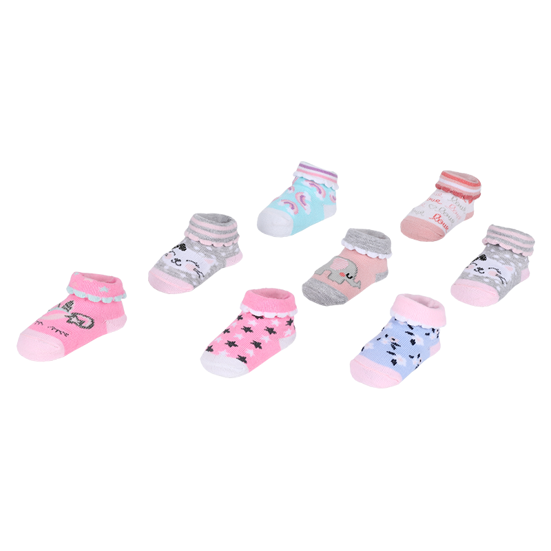 96N 0-24M calcetines unisex para bebés, calcetines para recién nacidos, botines para niños pequeños, caja de PVC, juego de regalo, calcetines para bebés para el mercado norteamericano