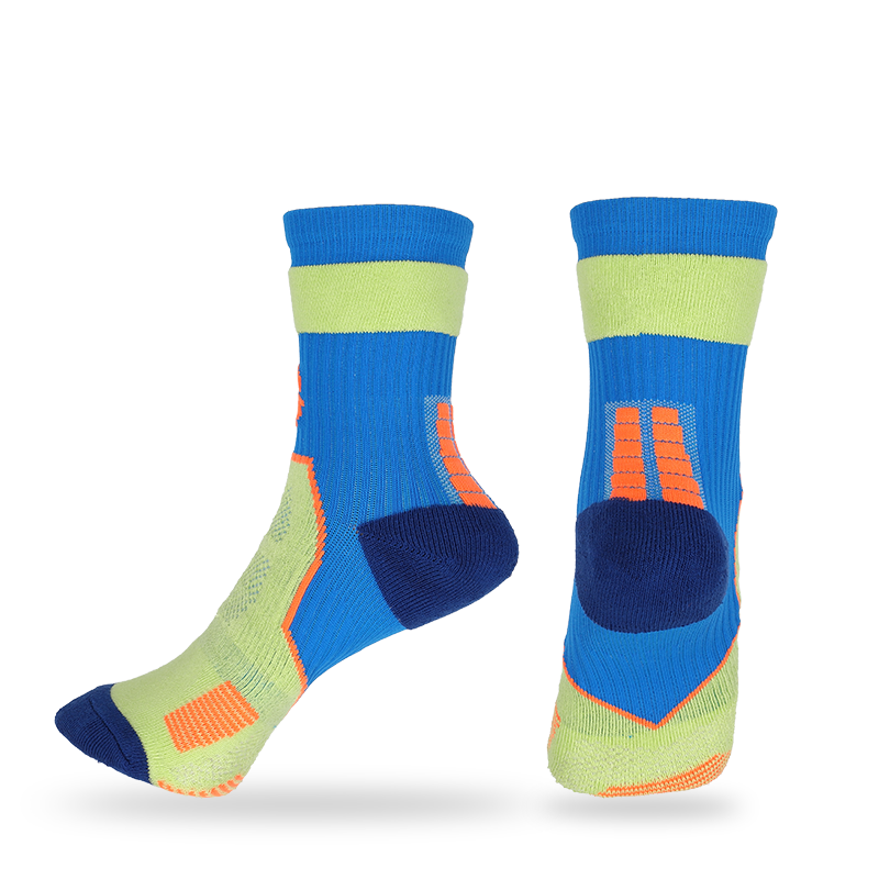 Calcetines de básquetbol atléticos con cojín de estilo libre con tecnología de sujeción, soporte para el arco y diseño de malla transpirable