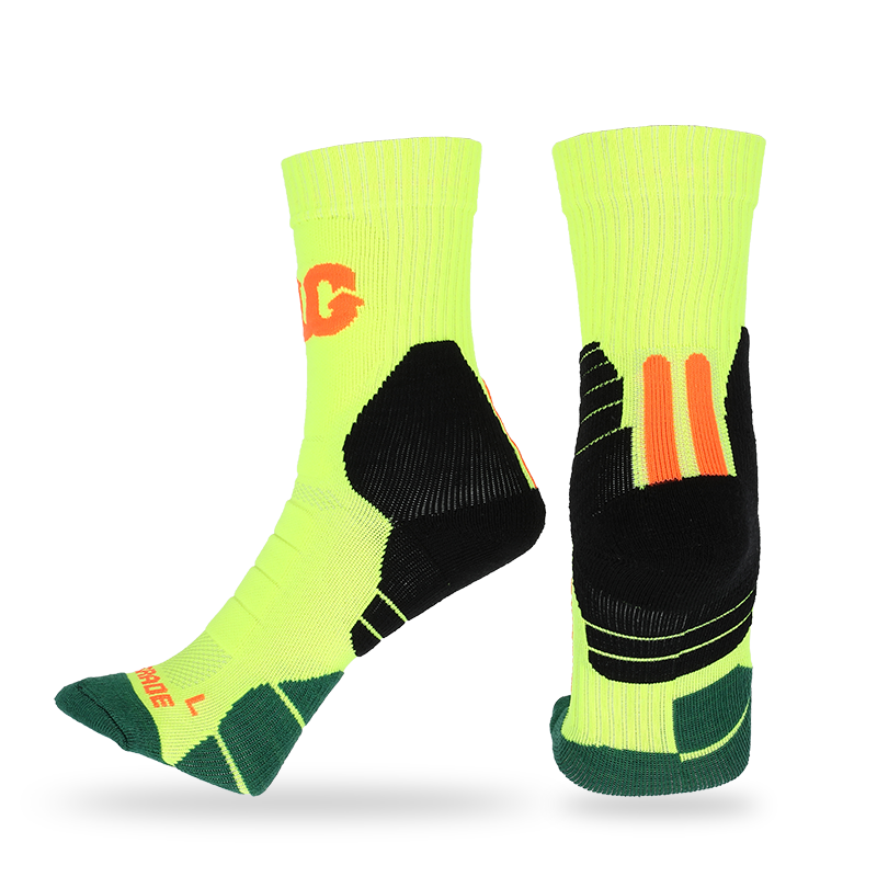 Calcetines atléticos de rizo/pila con cojín gratuito con tecnología de sujeción, soporte para el arco y diseño de malla transpirable