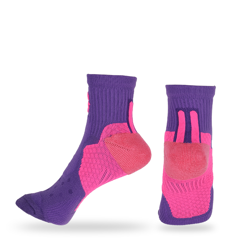 Calcetines atléticos de rizo/pila con cojín gratuito con tecnología de sujeción, soporte para el arco y diseño de malla transpirable