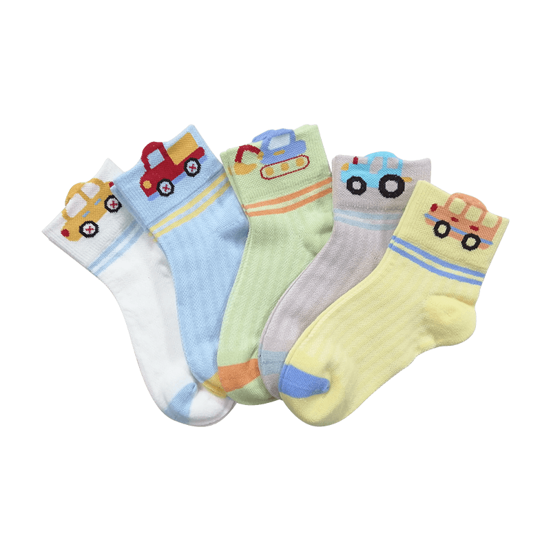 Calcetines encantadores de los niños del coche estéreo de la temporada de primavera y otoño